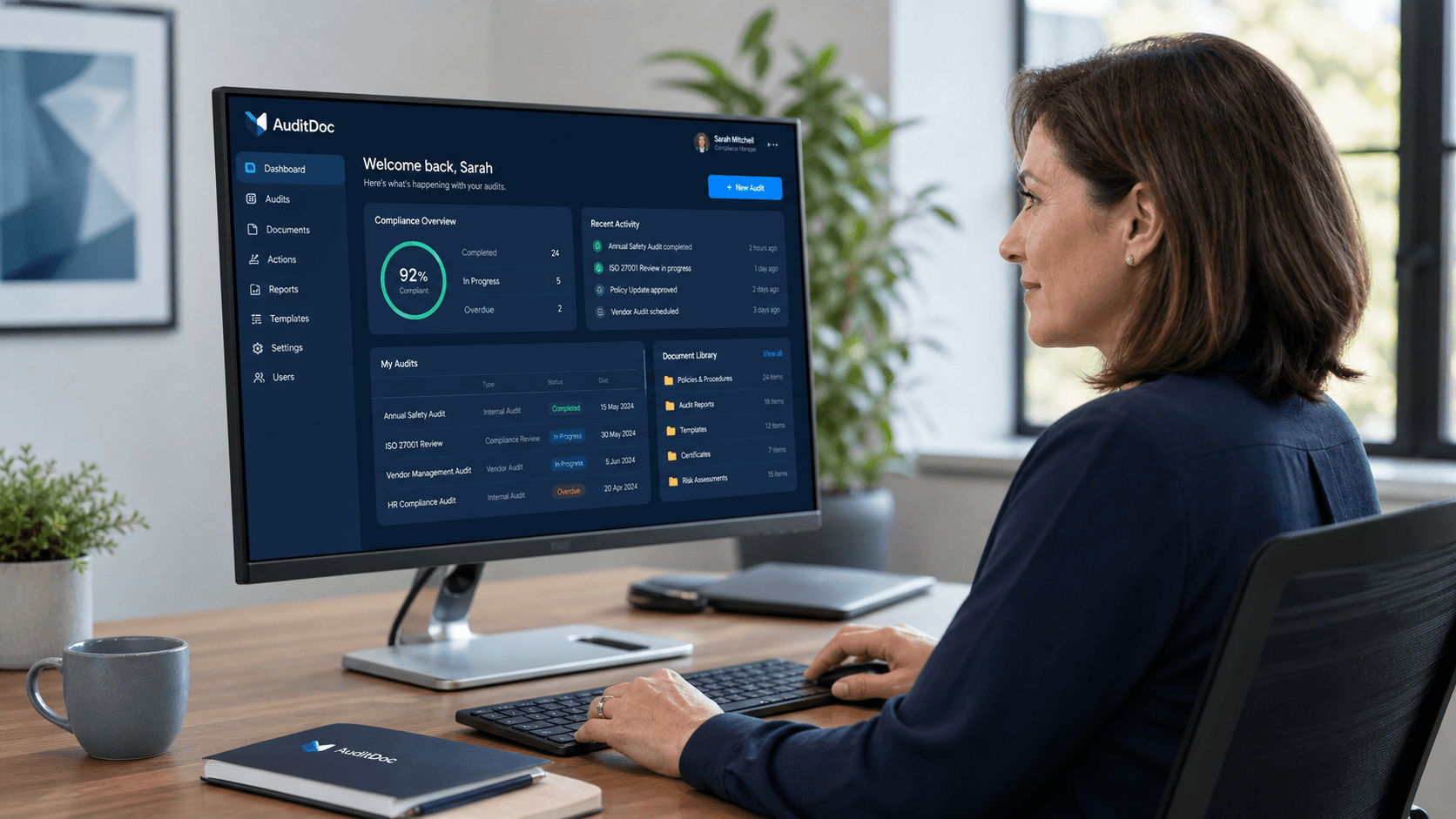 Ongoing compliance tracking in AuditDoc